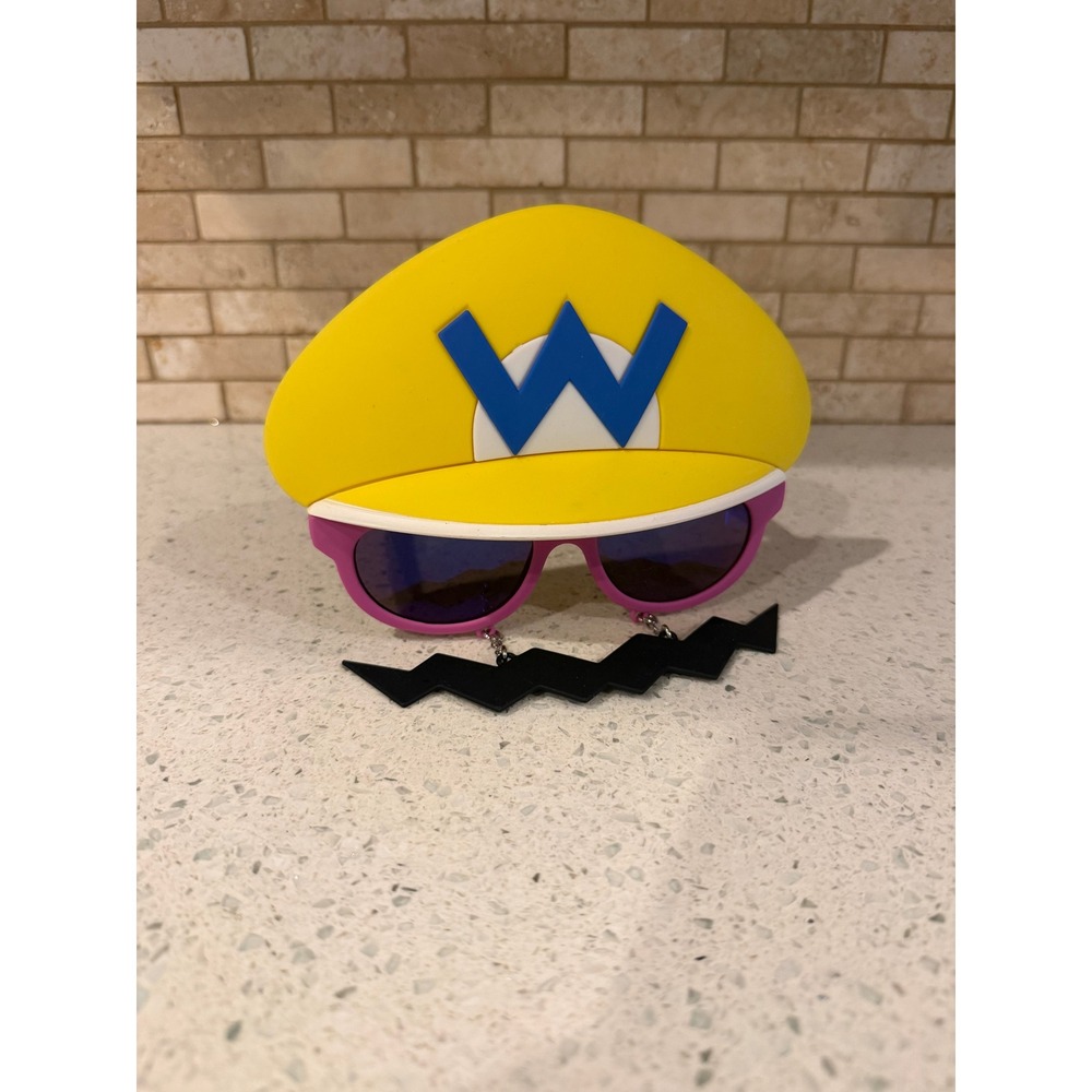 Wario Nintendo Super Mario Bros Sun-Staches Sunglasses Super Mustache